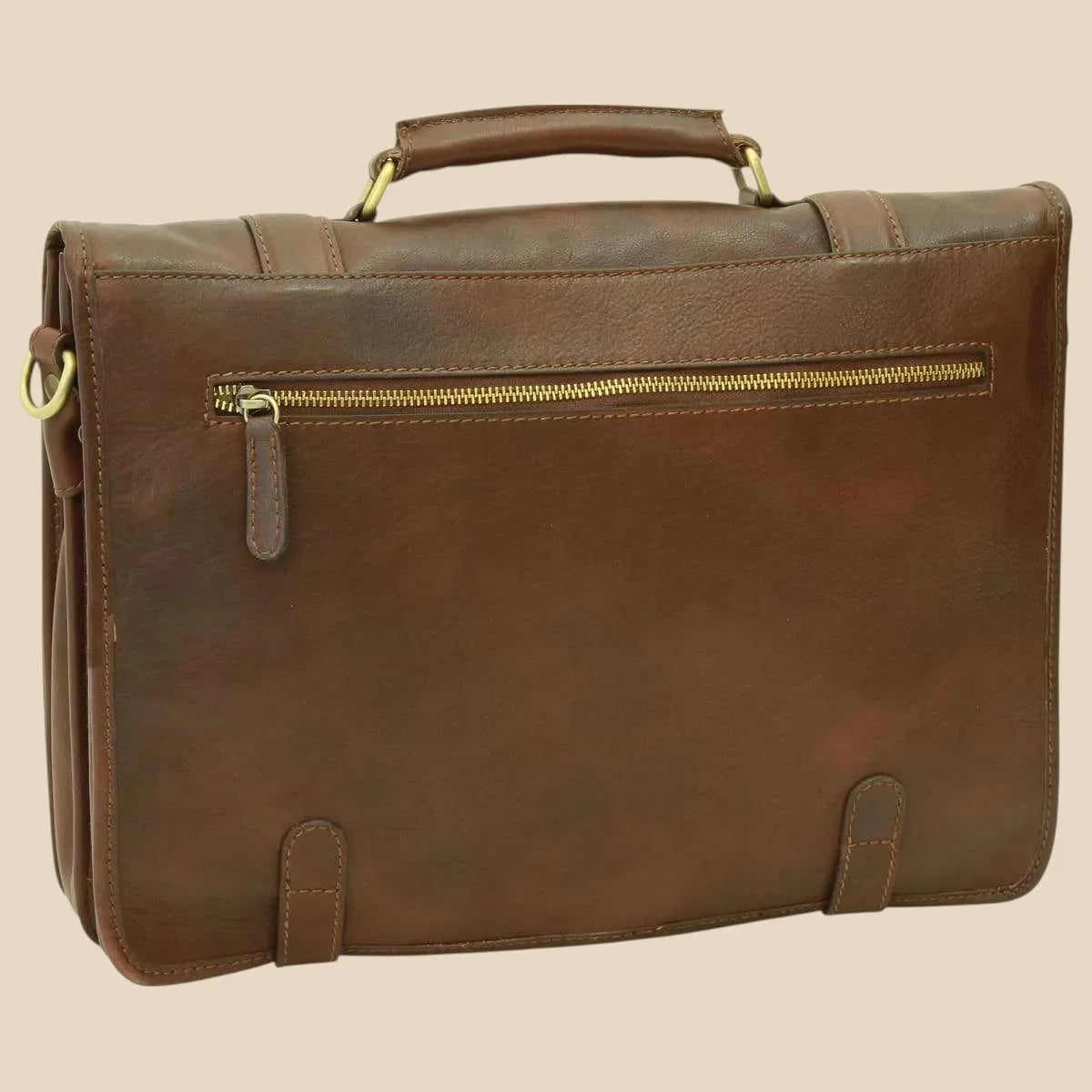 Calfskin Nappa Leather Briefcase - Image 33 | Bufalo d'Oro
