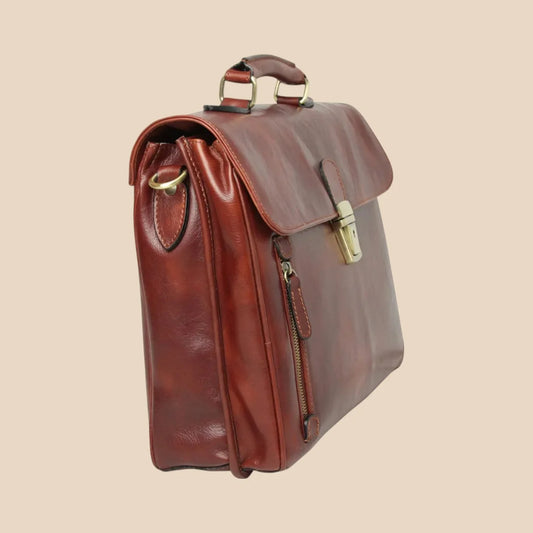 Full Grain Leather Briefcase - Image 2 | Bufalo d'Oro