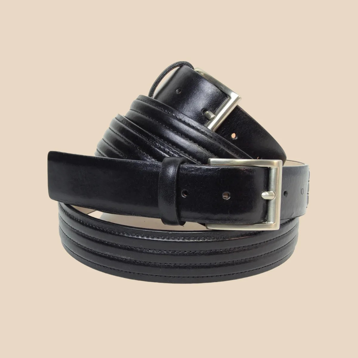 Leather Belt Wide 1,38" - Image 6 | Bufalo d'Oro