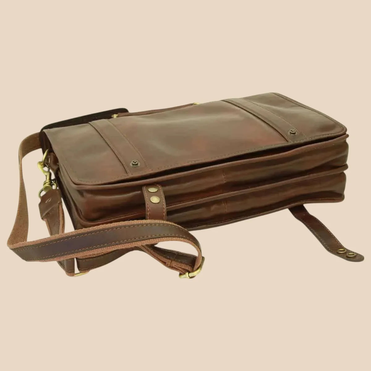 Calfskin Nappa Leather Briefcase - Image 28 | Bufalo d'Oro