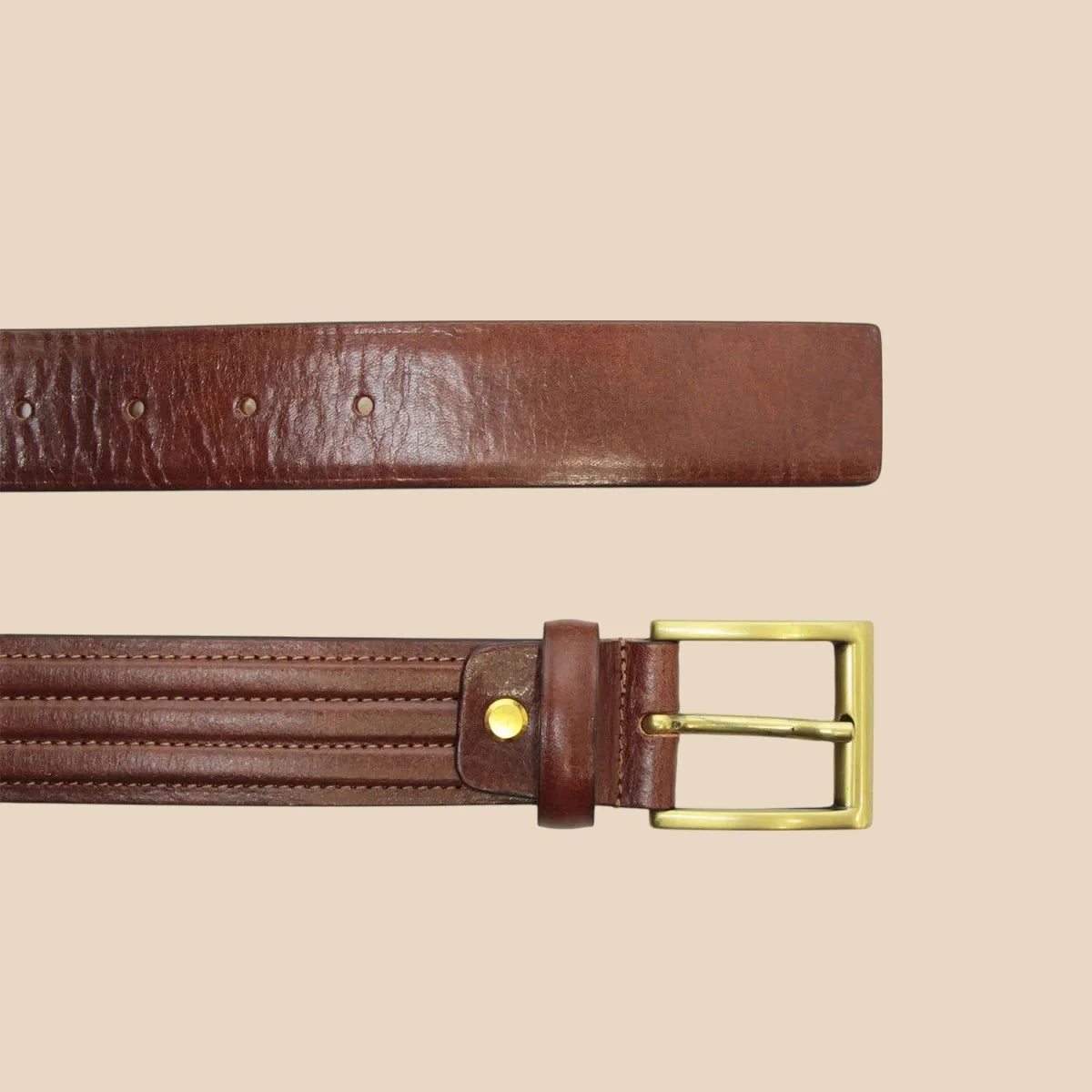 Leather Belt Wide 1,38" - Image 3 | Bufalo d'Oro