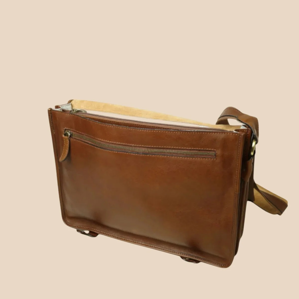 Calfskin Leather Messenger Bag - Image 24 | Bufalo d'Oro