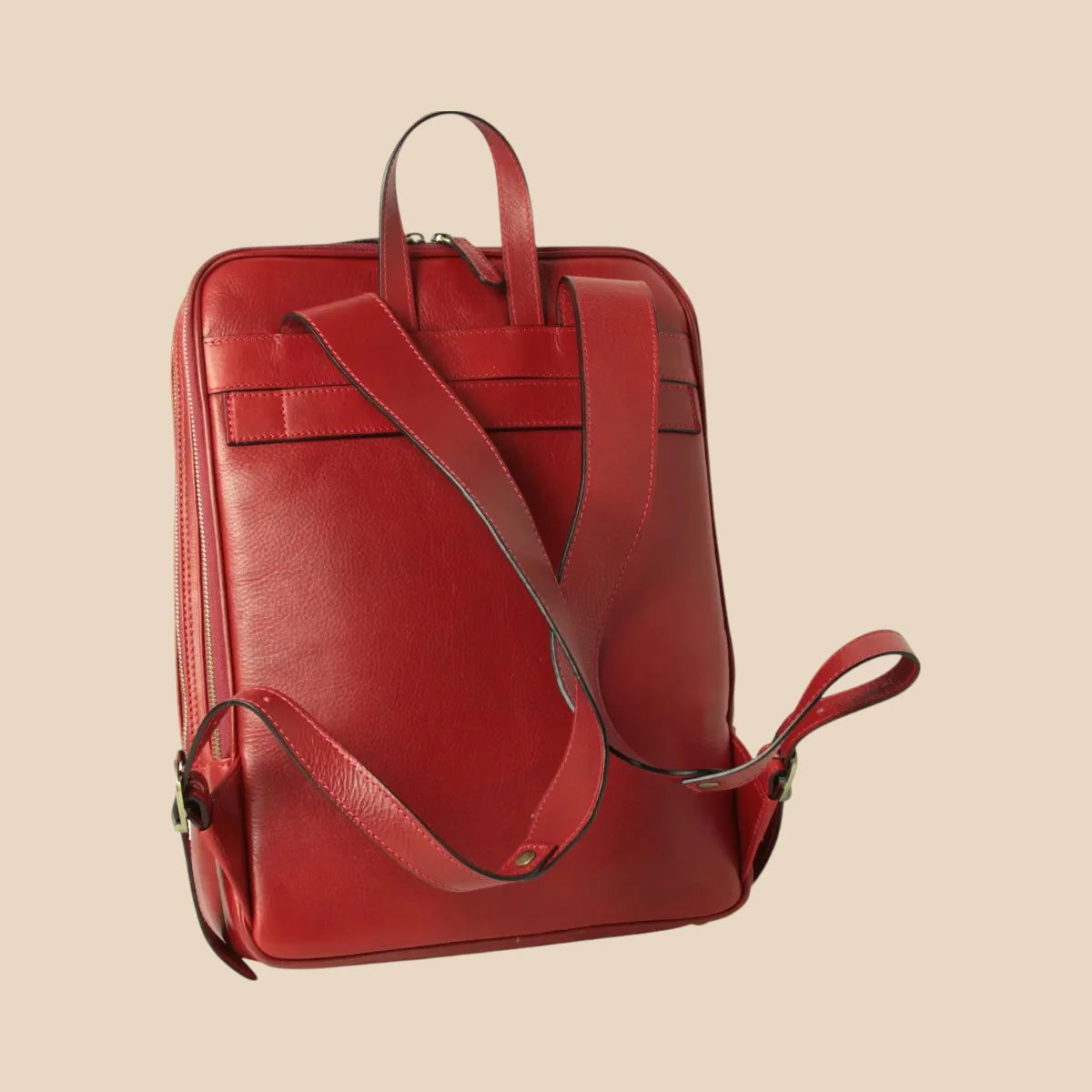 Leather Back Pack With Backside Troller Strap - Image 10 | Bufalo d'Oro