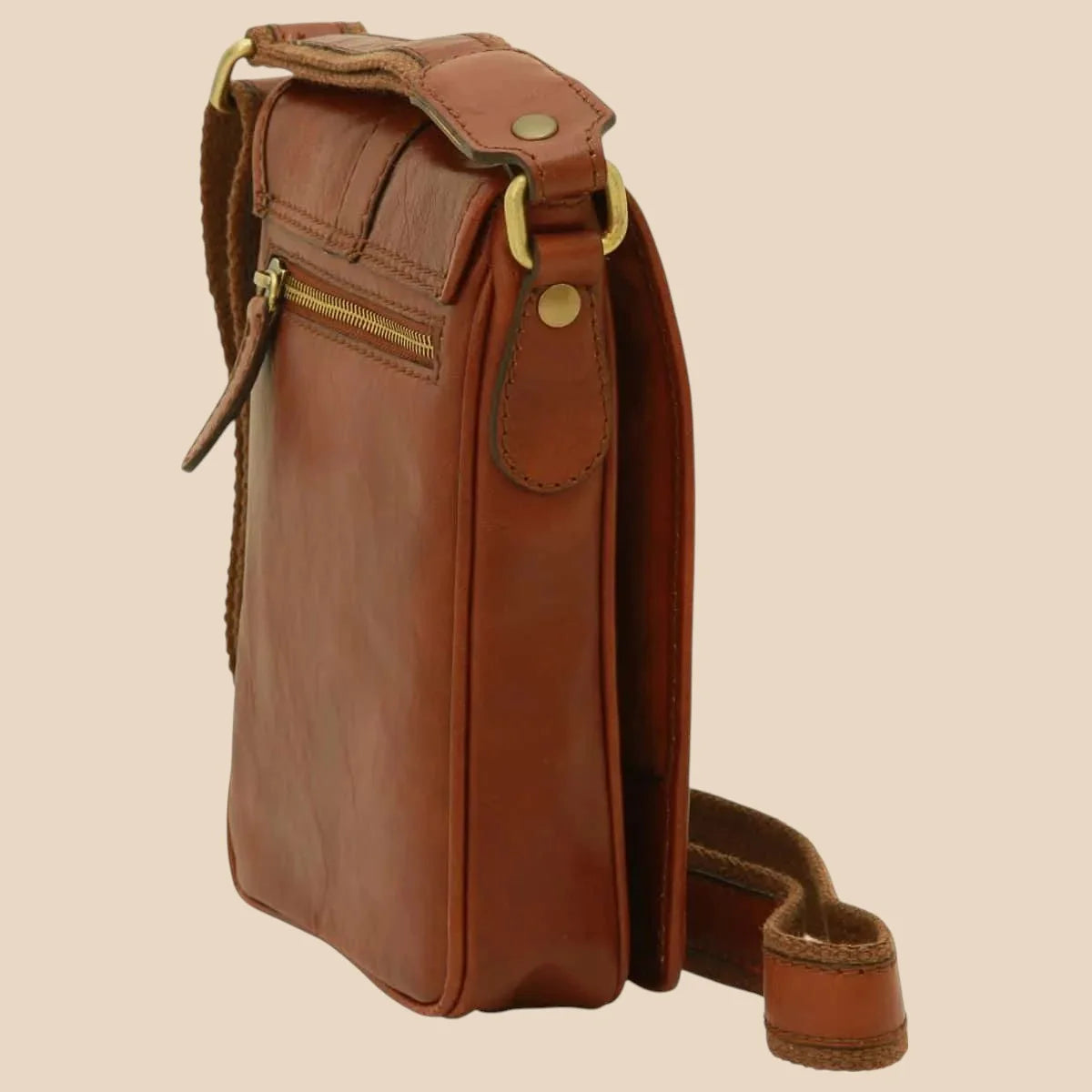 Soft Calfskin Leather Satchel Bag - Image 3 | Bufalo d'Oro