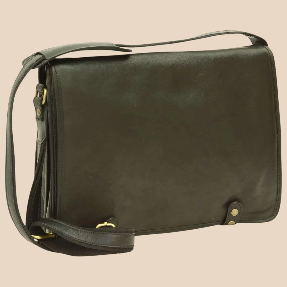 Calfskin Leather Messenger Bag - Image 5 | Bufalo d'Oro