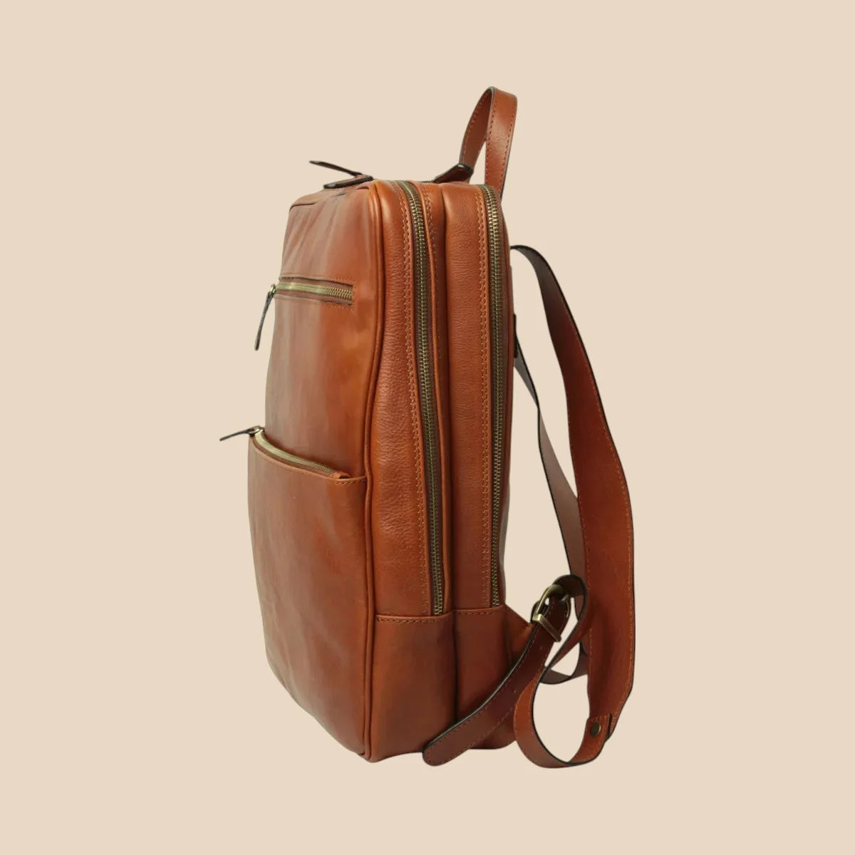 Leather Back Pack With Backside Troller Strap - Image 5 | Bufalo d'Oro