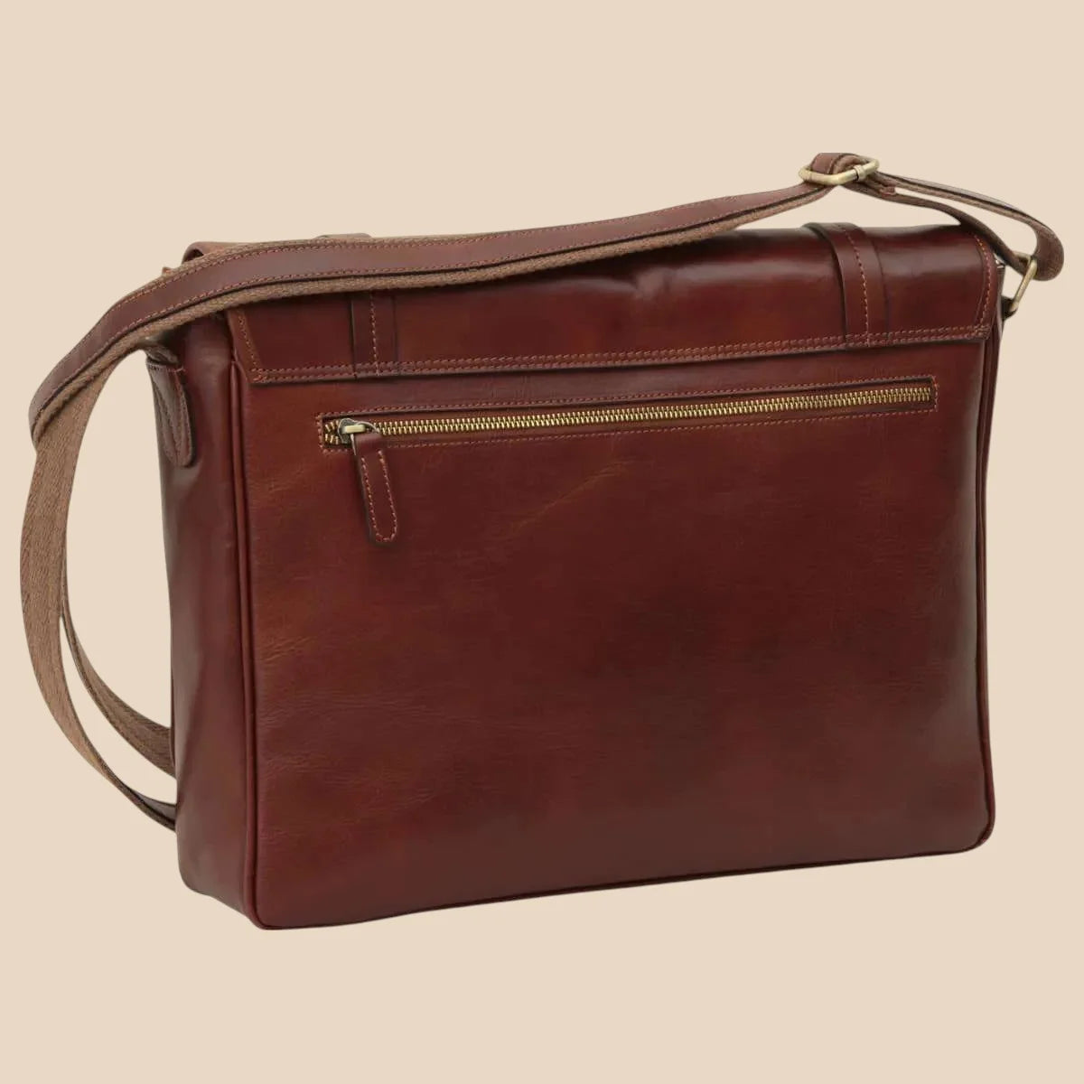 Large Leather Bag With Magnetic Closure - Image 6 | Bufalo d'Oro