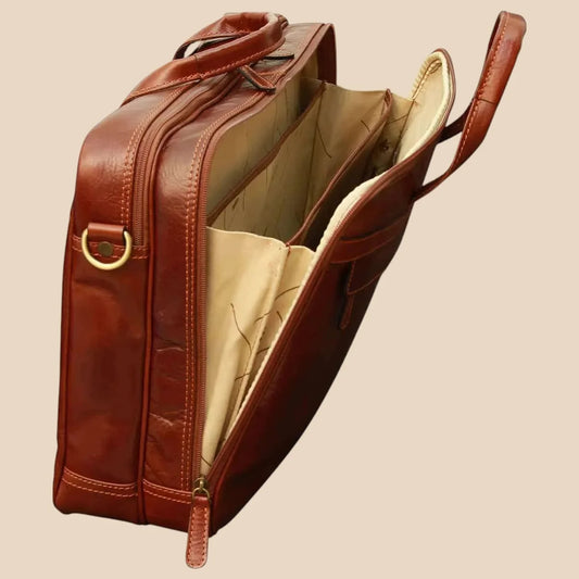 Esclusiva II Leather Laptop Briefcase - Image 2 | Bufalo d'Oro