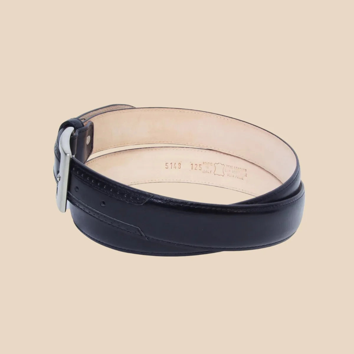 Leather Belt Wide 1,38" - Image 8 | Bufalo d'Oro