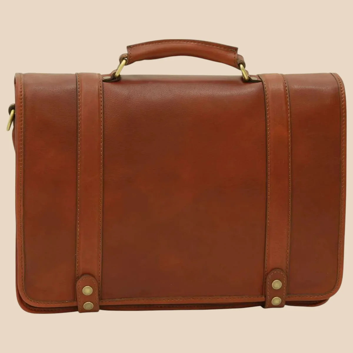 Calfskin Nappa Leather Briefcase - Image 8 | Bufalo d'Oro
