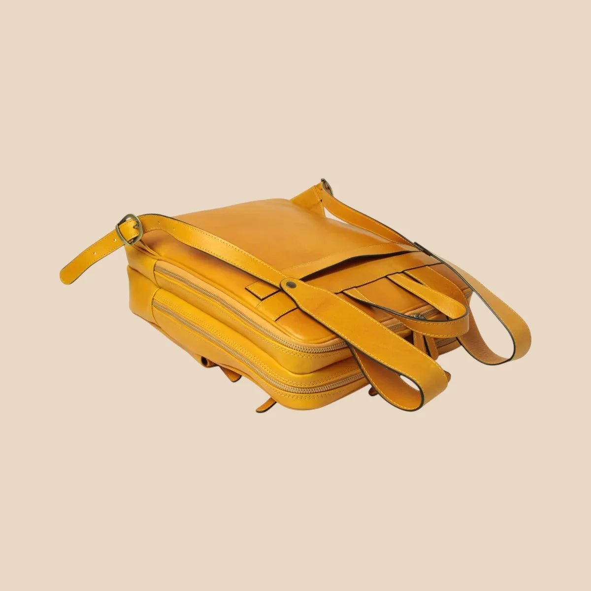 Leather Back Pack With Backside Troller Strap - Image 20 | Bufalo d'Oro