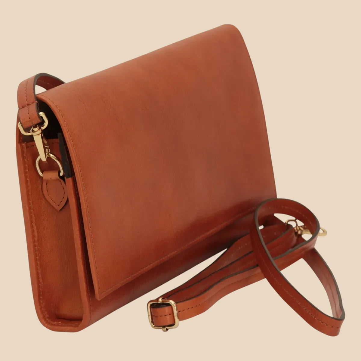 Full-Grain Calfskin Shoulder Bag - Image 4 | Bufalo d'Oro