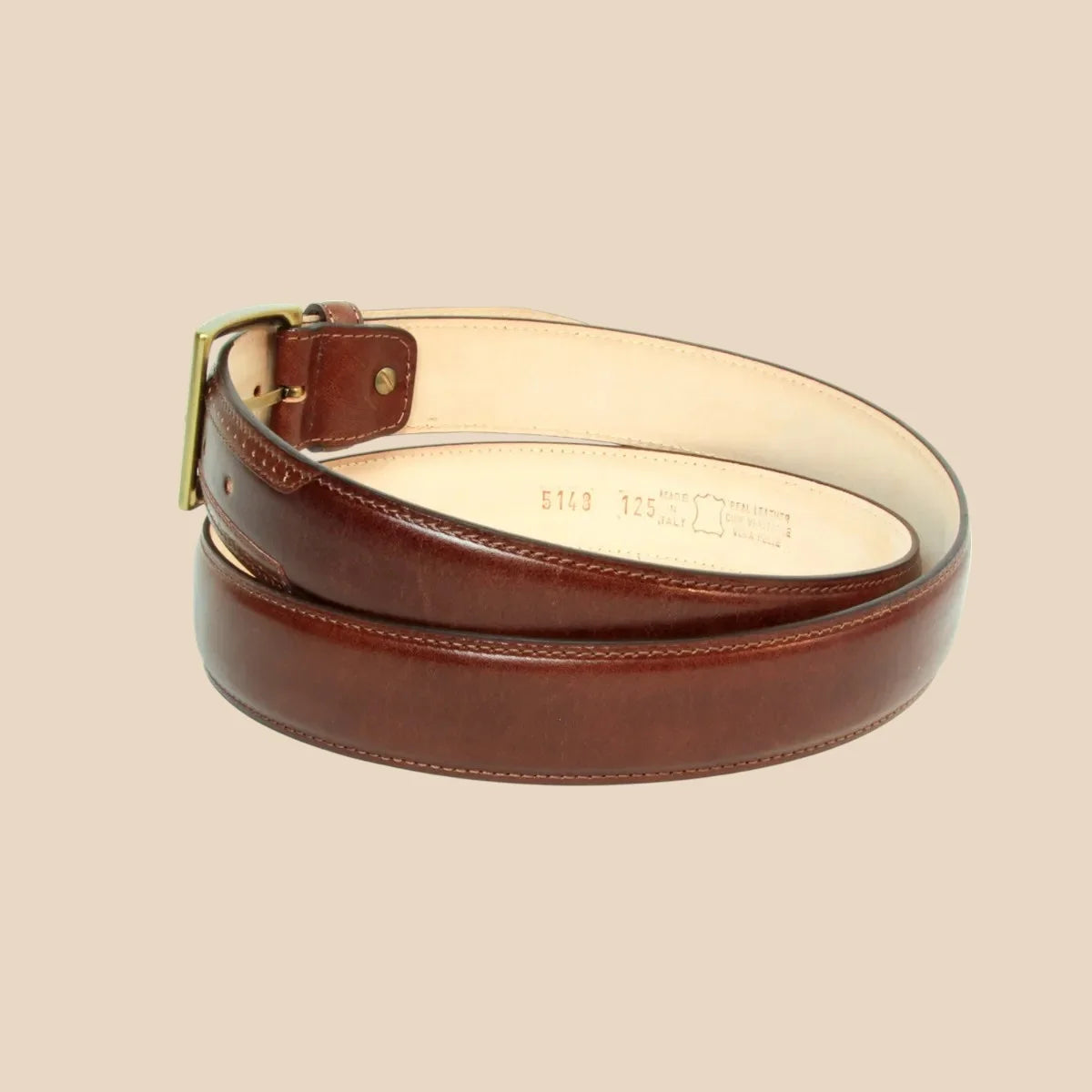 Leather Belt Wide 1,38" - Image 3 | Bufalo d'Oro