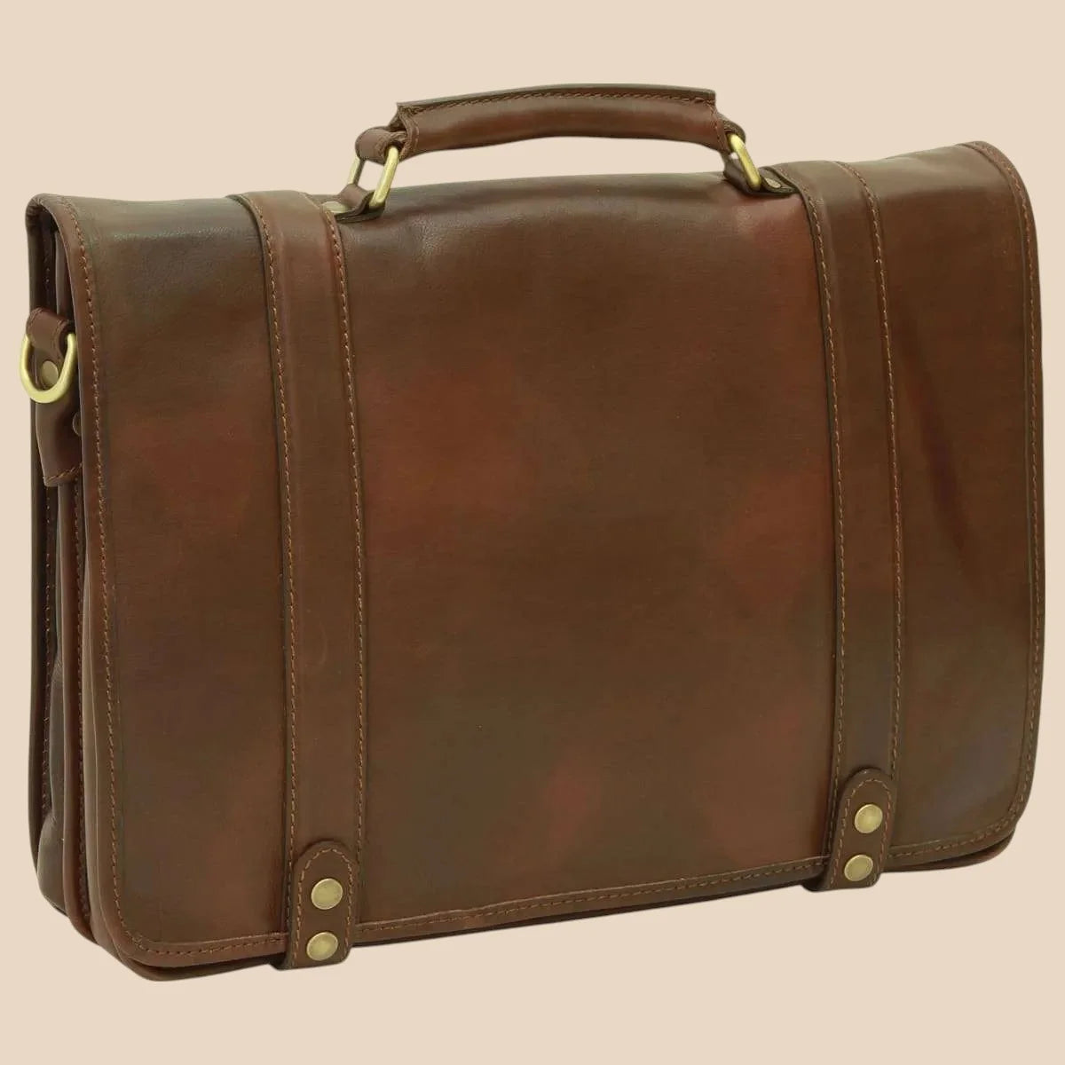 Calfskin Nappa Leather Briefcase - Image 22 | Bufalo d'Oro