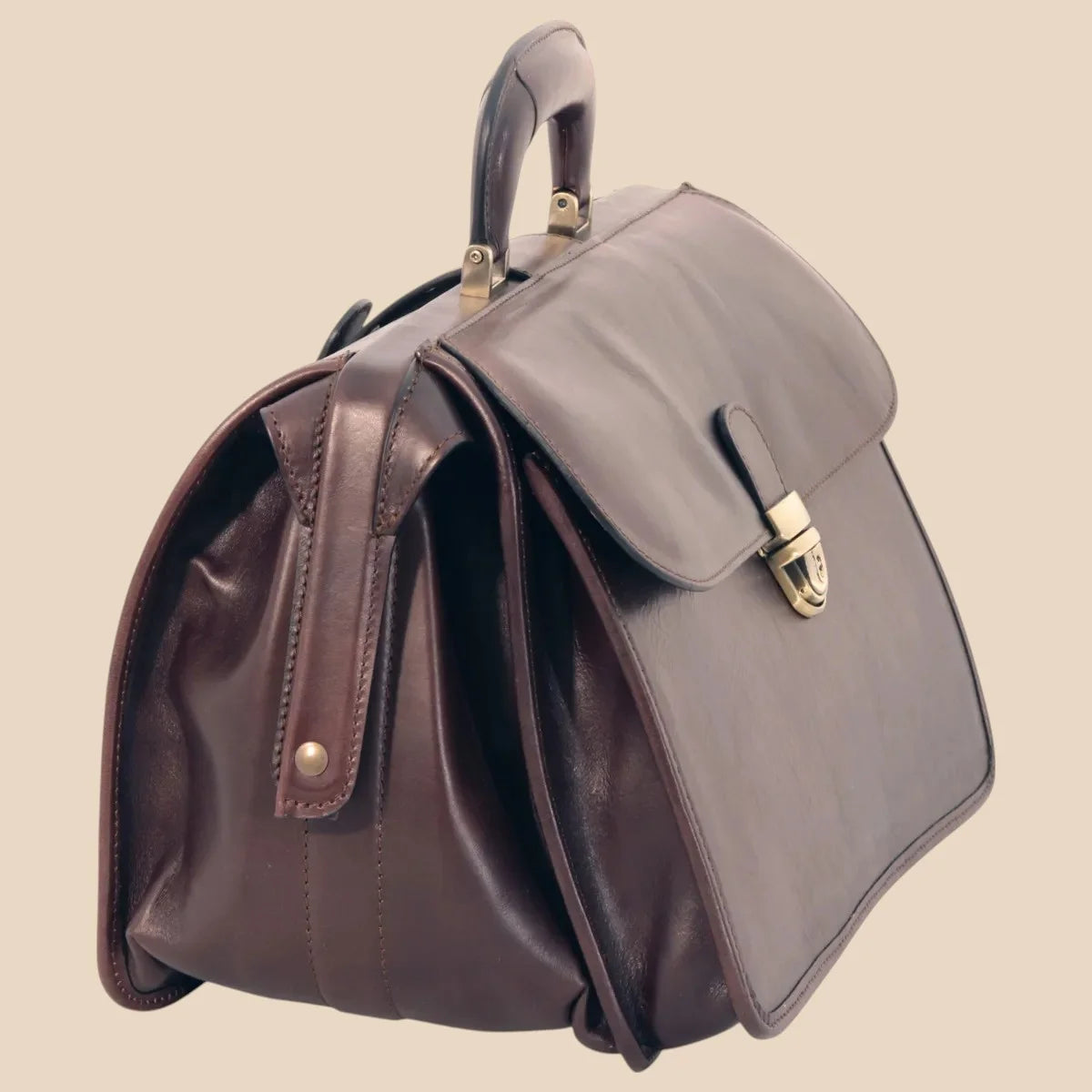 Leather Doctor's Bag - Brown Colonial - Image 18 | Bufalo d'Oro