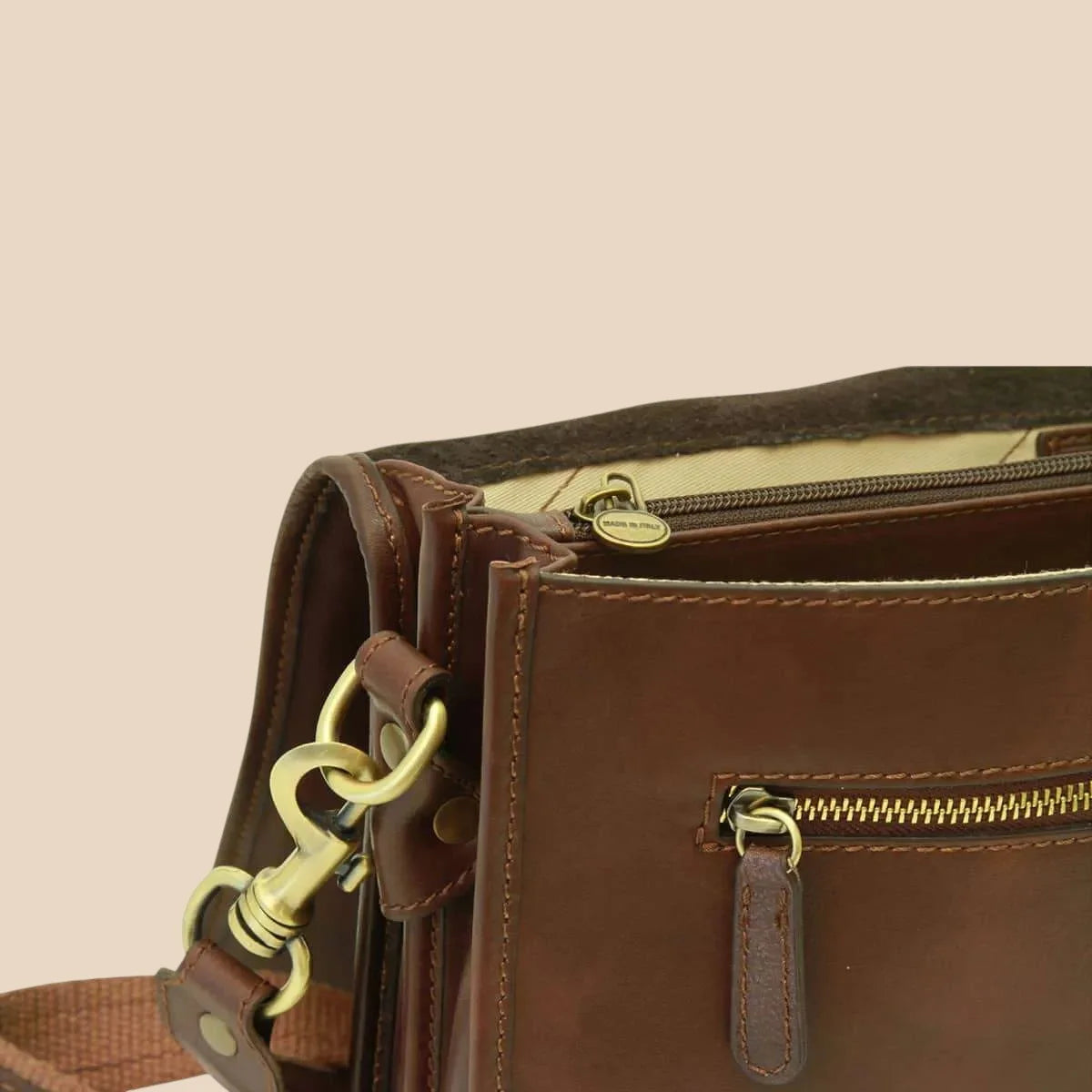 Calfskin Nappa Leather Briefcase - Image 29 | Bufalo d'Oro