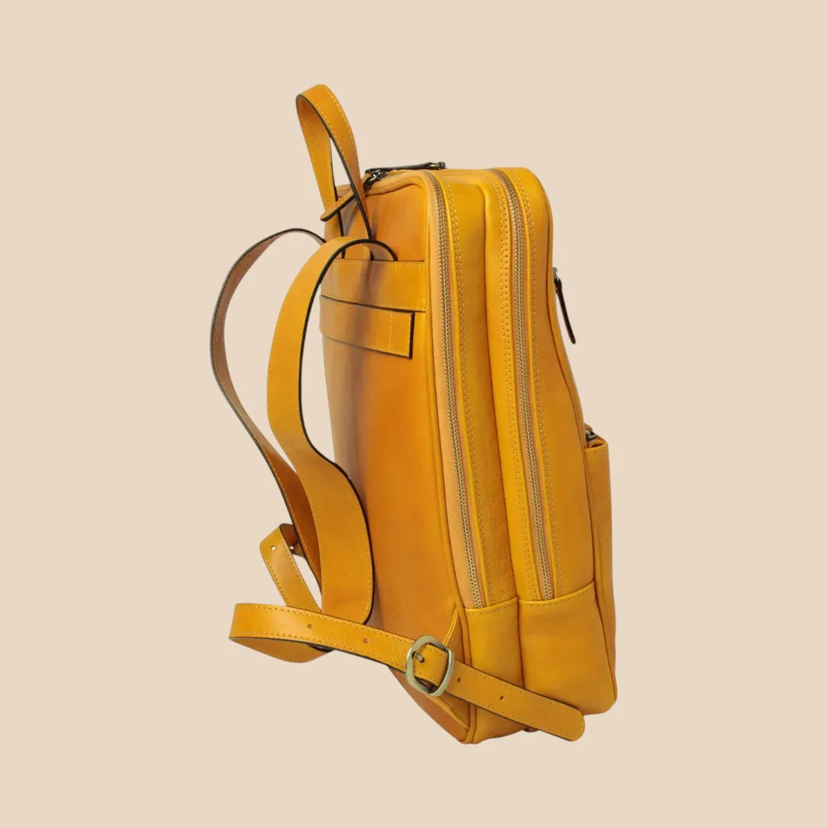 Leather Back Pack With Backside Troller Strap - Image 21 | Bufalo d'Oro