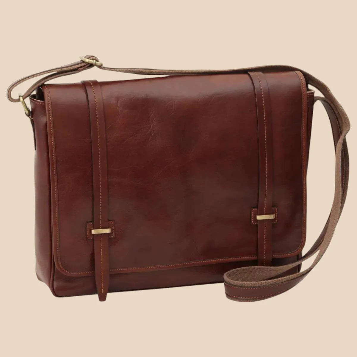Large Leather Bag With Magnetic Closure - Image 20 | Bufalo d'Oro