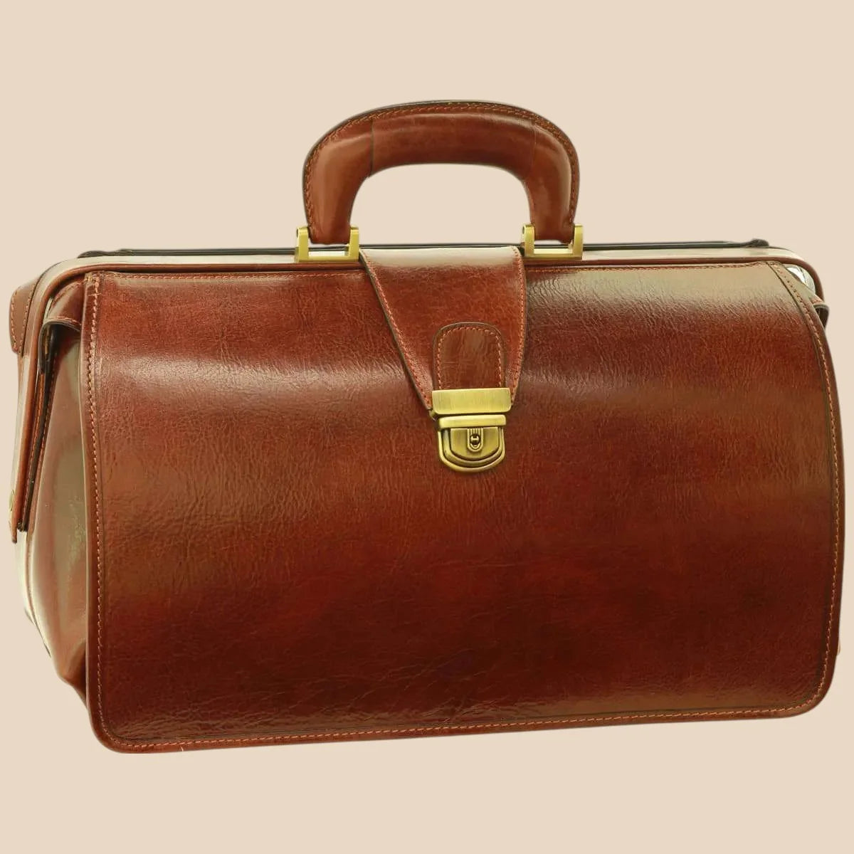 Leather Doctor's Bag - Brown Colonial - Image 8 | Bufalo d'Oro