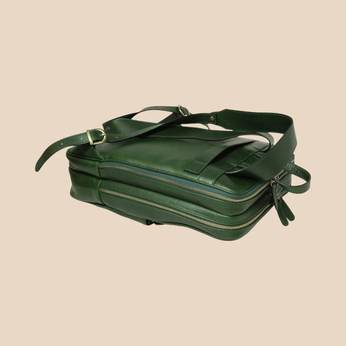 Leather Back Pack With Backside Troller Strap - Image 13 | Bufalo d'Oro