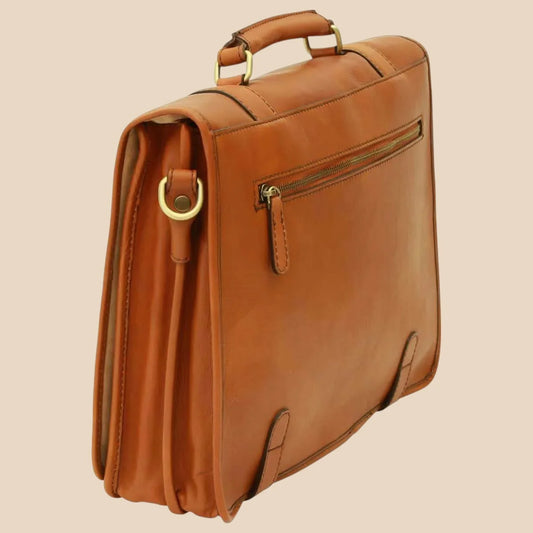 Calfskin Nappa Leather Briefcase - Image 2 | Bufalo d'Oro