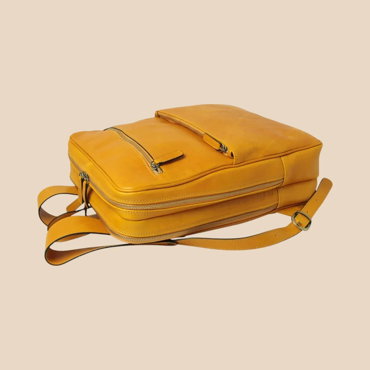 Leather Back Pack With Backside Troller Strap - Image 22 | Bufalo d'Oro