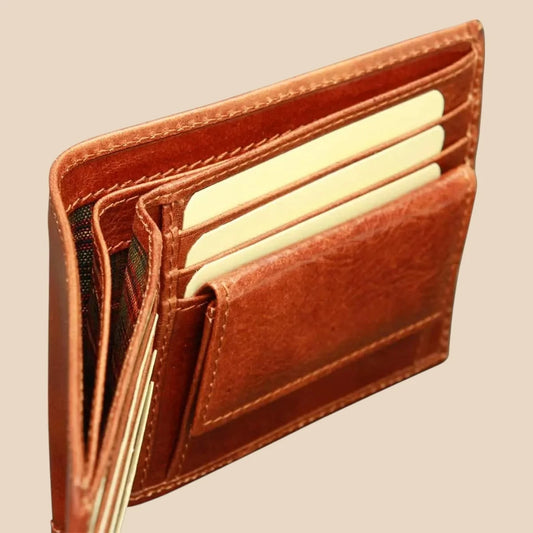 Leather Wallet With Coin Pocket And Rfid - Image 2 | Bufalo d'Oro