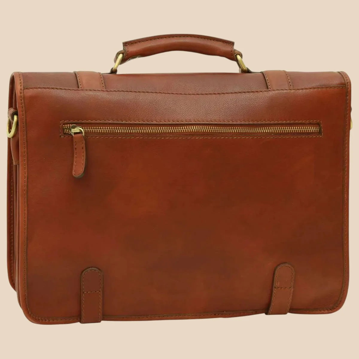 Calfskin Nappa Leather Briefcase - Image 9 | Bufalo d'Oro