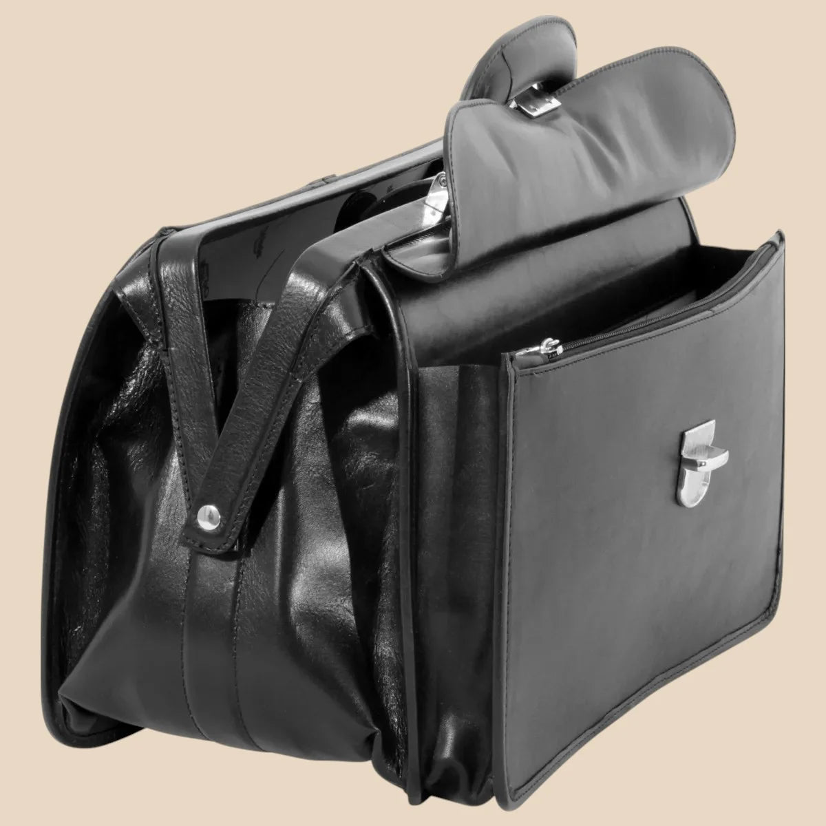 Leather Doctor's Bag - Brown Colonial - Image 17 | Bufalo d'Oro