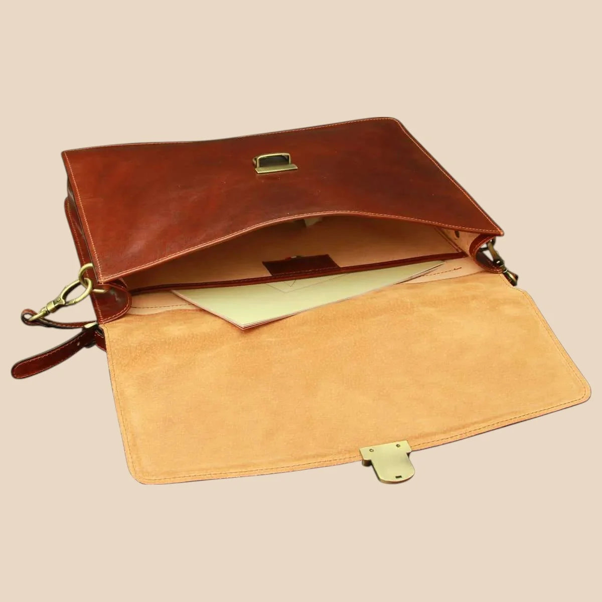 Business Leather Briefcase Colonial - Image 10 | Bufalo d'Oro