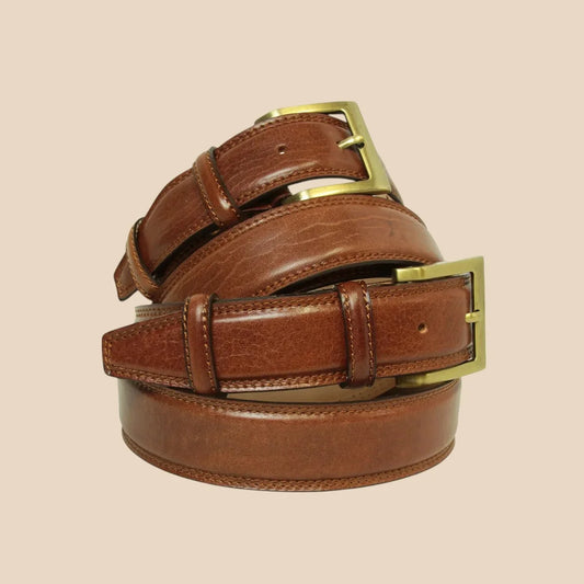 Leather Belt Wide 1,57" - Image 2 | Bufalo d'Oro