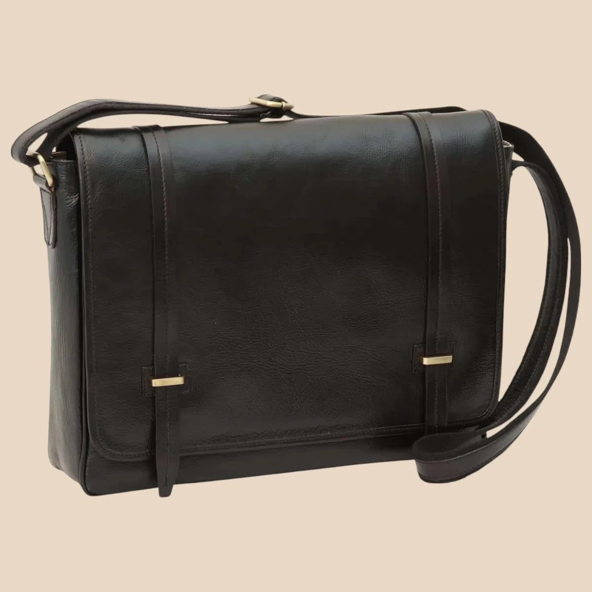 Large Leather Bag With Magnetic Closure - Image 15 | Bufalo d'Oro