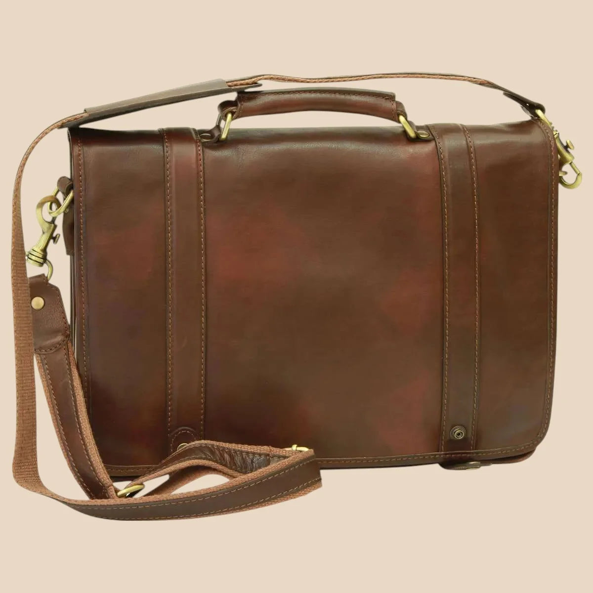 Calfskin Nappa Leather Briefcase - Image 34 | Bufalo d'Oro