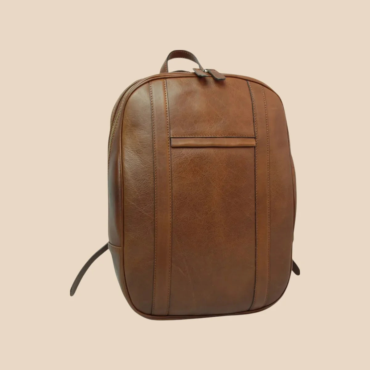 Soft Calfskin Leather Laptop Backpack With Backside Troller Strap - Image 1 | Bufalo d'Oro