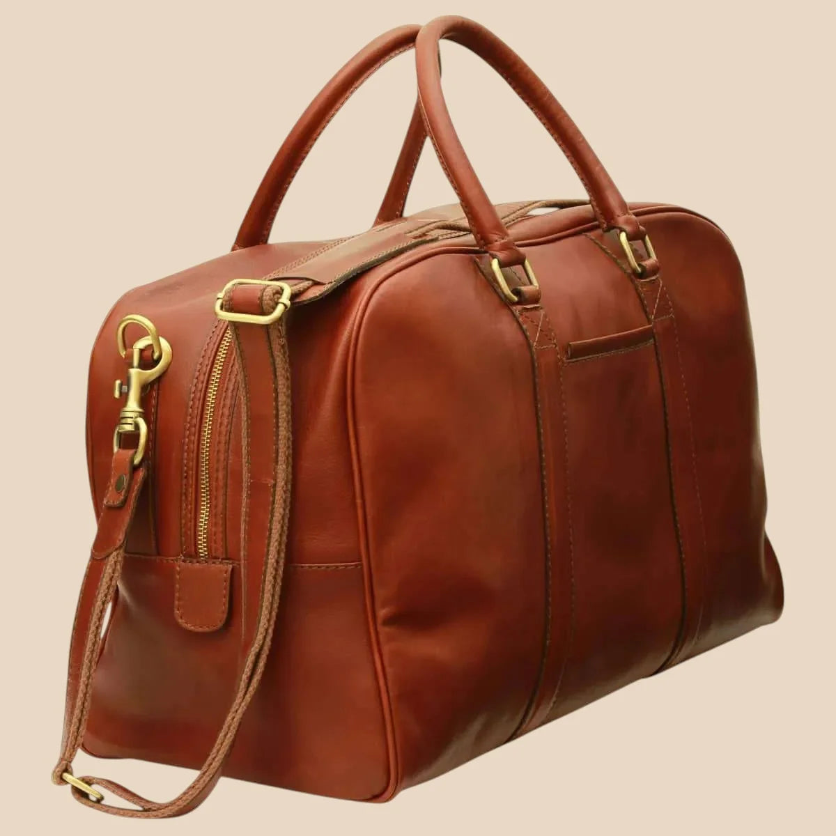 Soft Calfskin Leather Travel Bag - Image 11 | Bufalo d'Oro