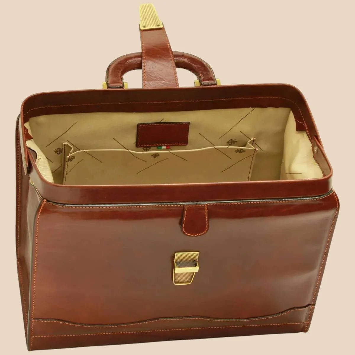 Cowhide Leather Doctor's Bag - Image 4 | Bufalo d'Oro