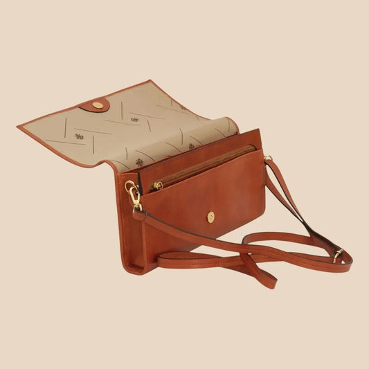 Full-Grain Calfskin Shoulder Bag - Image 2 | Bufalo d'Oro