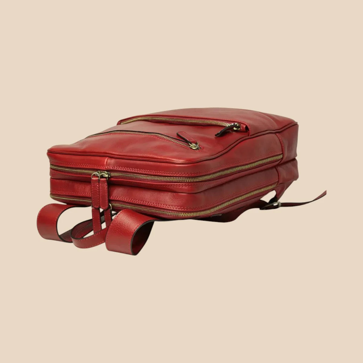 Leather Back Pack With Backside Troller Strap - Image 7 | Bufalo d'Oro