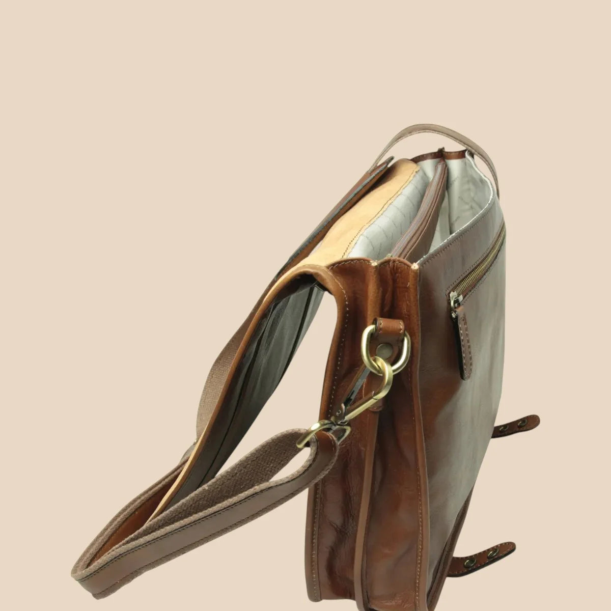 Calfskin Nappa Leather Briefcase - Image 30 | Bufalo d'Oro