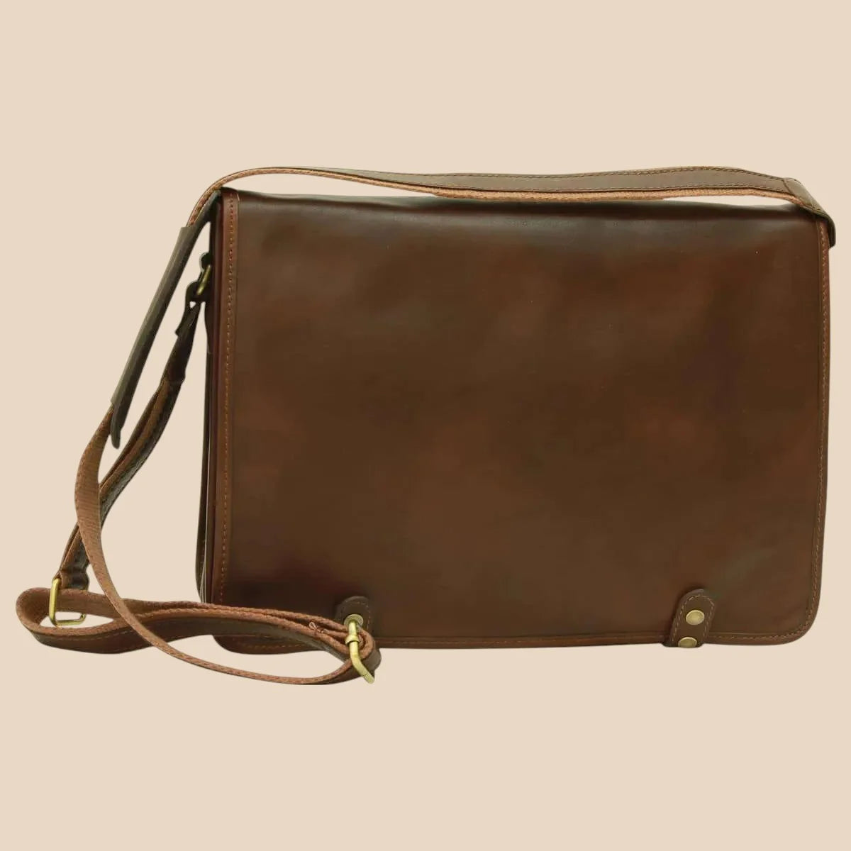 Calfskin Leather Messenger Bag - Image 26 | Bufalo d'Oro