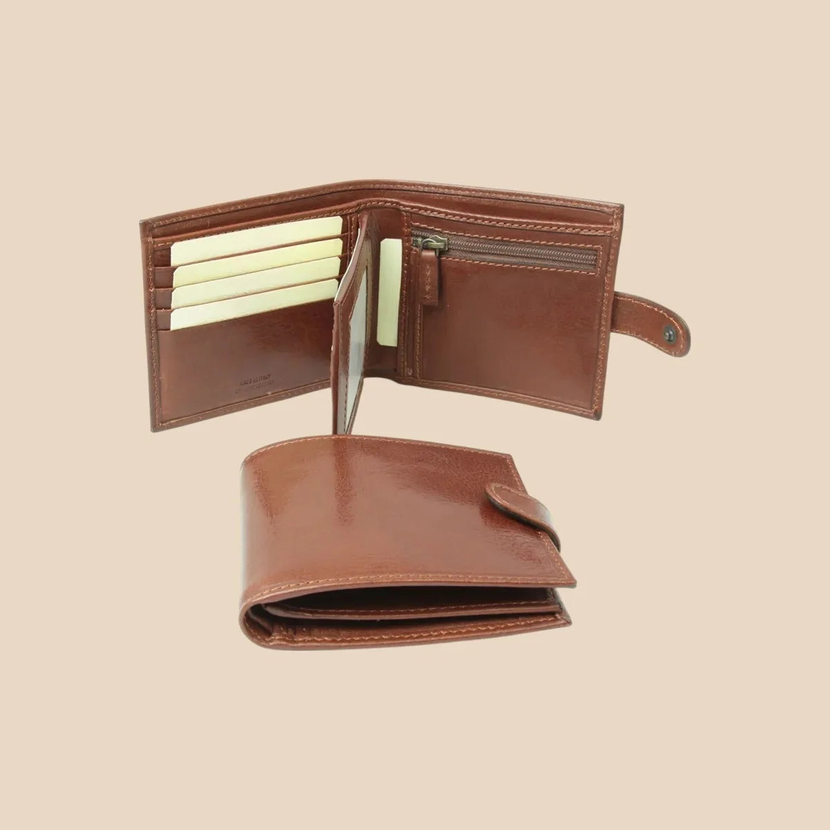 Leather Wallet With Snap Closure - Image 3 | Bufalo d'Oro