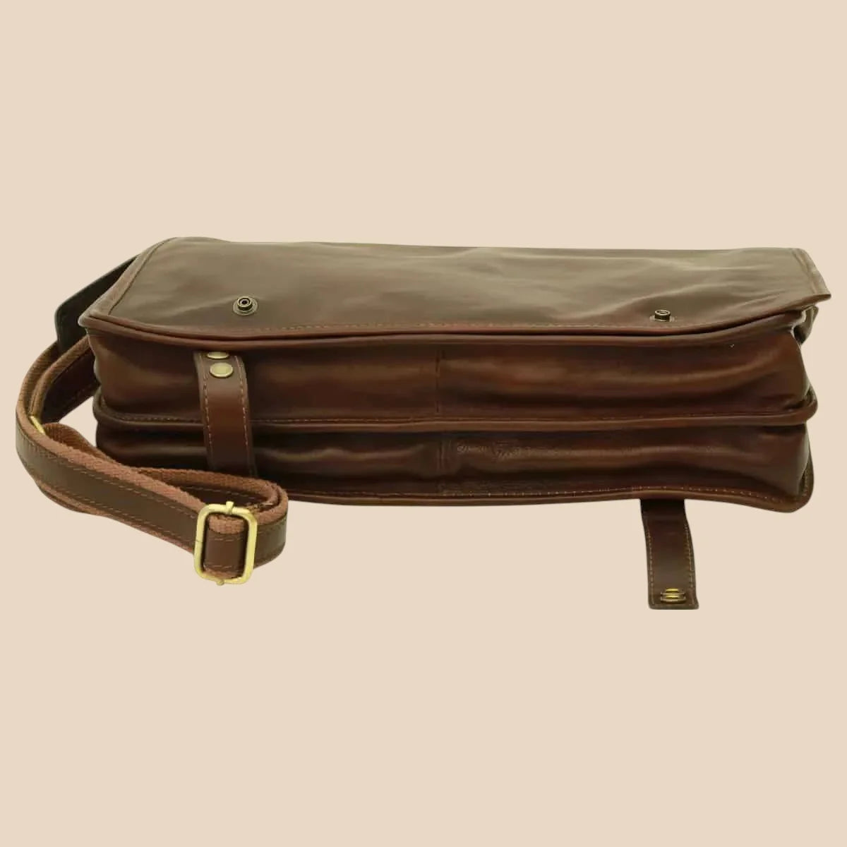 Calfskin Leather Messenger Bag - Image 30 | Bufalo d'Oro