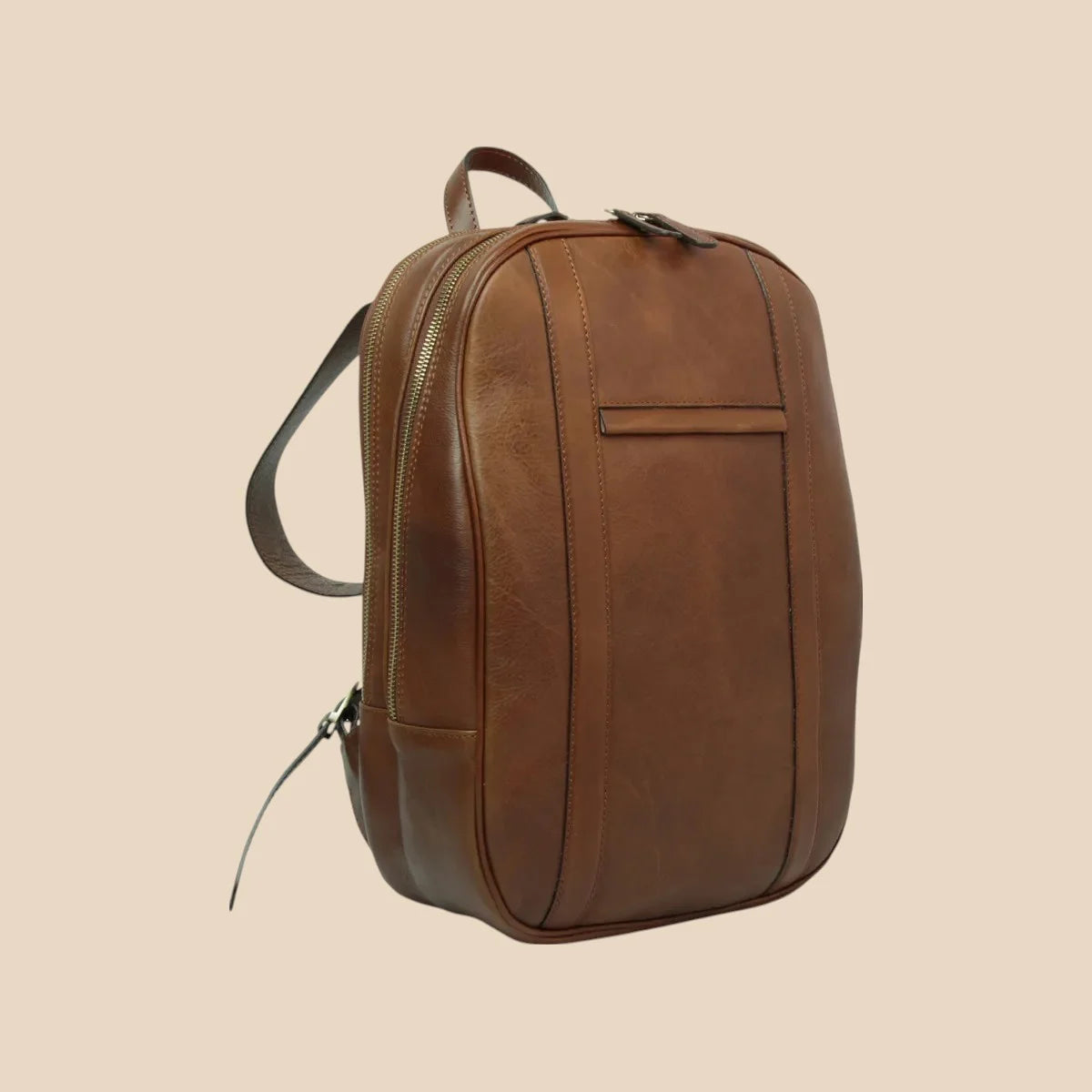 Soft Calfskin Leather Laptop Backpack With Backside Troller Strap - Image 3 | Bufalo d'Oro