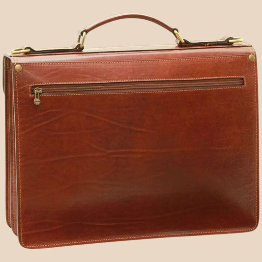 Vachetta Leather Briefcase - Image 2 | Bufalo d'Oro