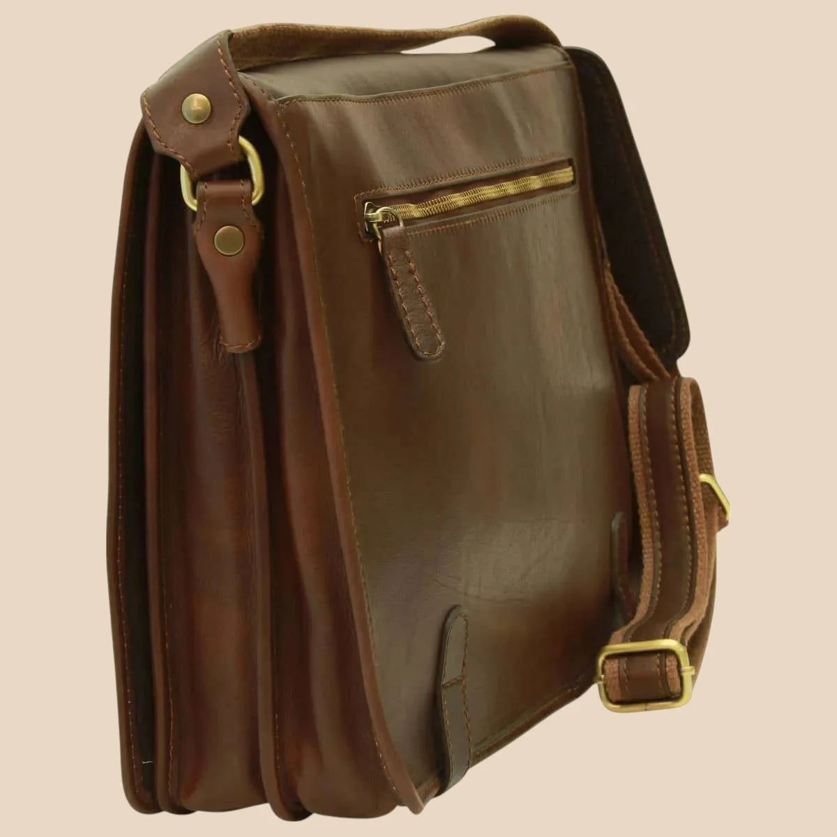 Calfskin Leather Messenger Bag - Image 29 | Bufalo d'Oro