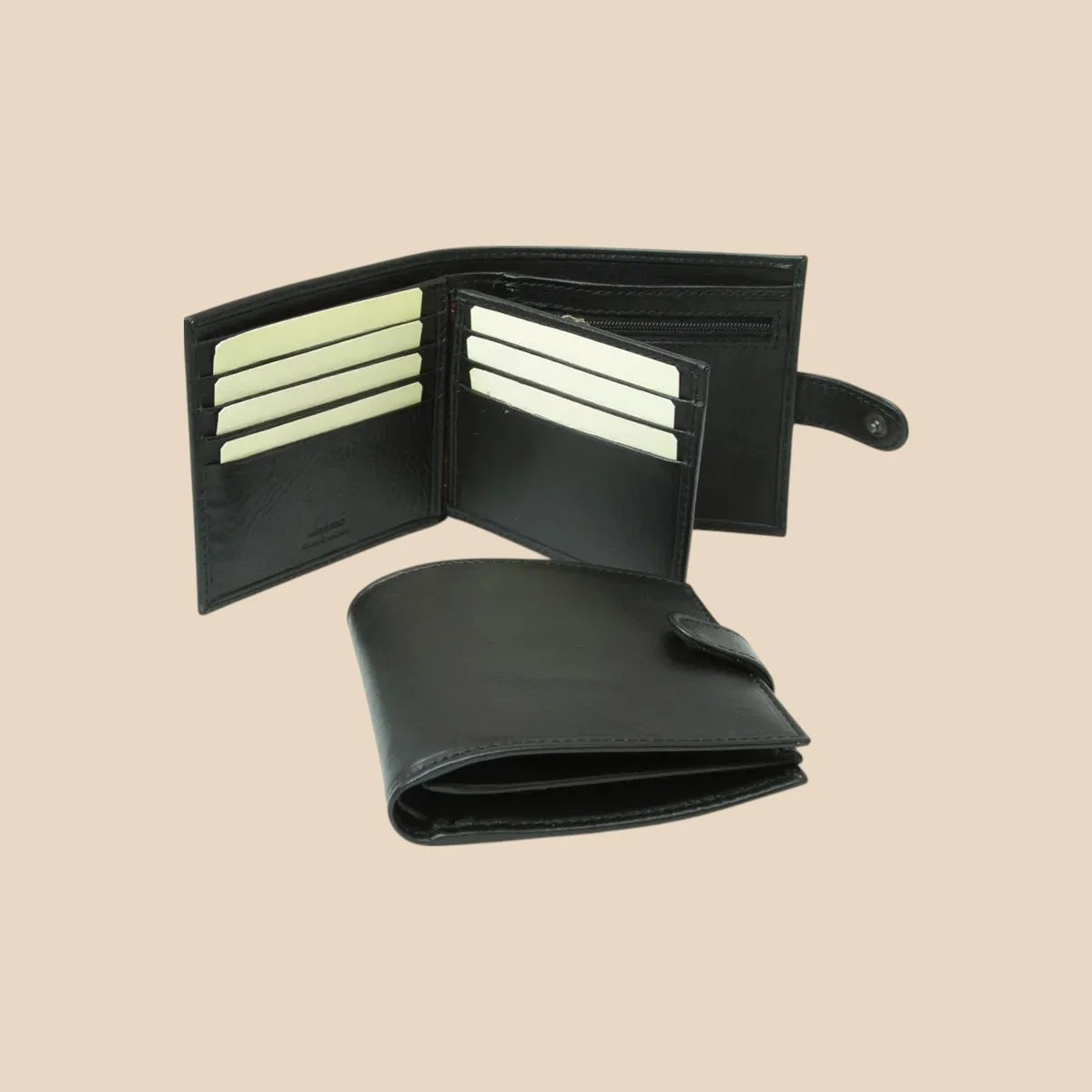 Leather Wallet With Snap Closure - Image 1 | Bufalo d'Oro