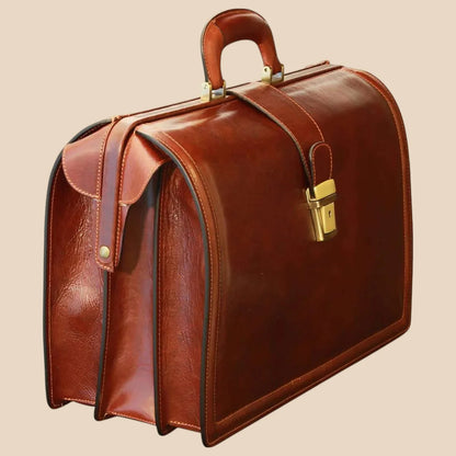 Leather Briefcase With 3 Compartments - Image 5 | Bufalo d'Oro