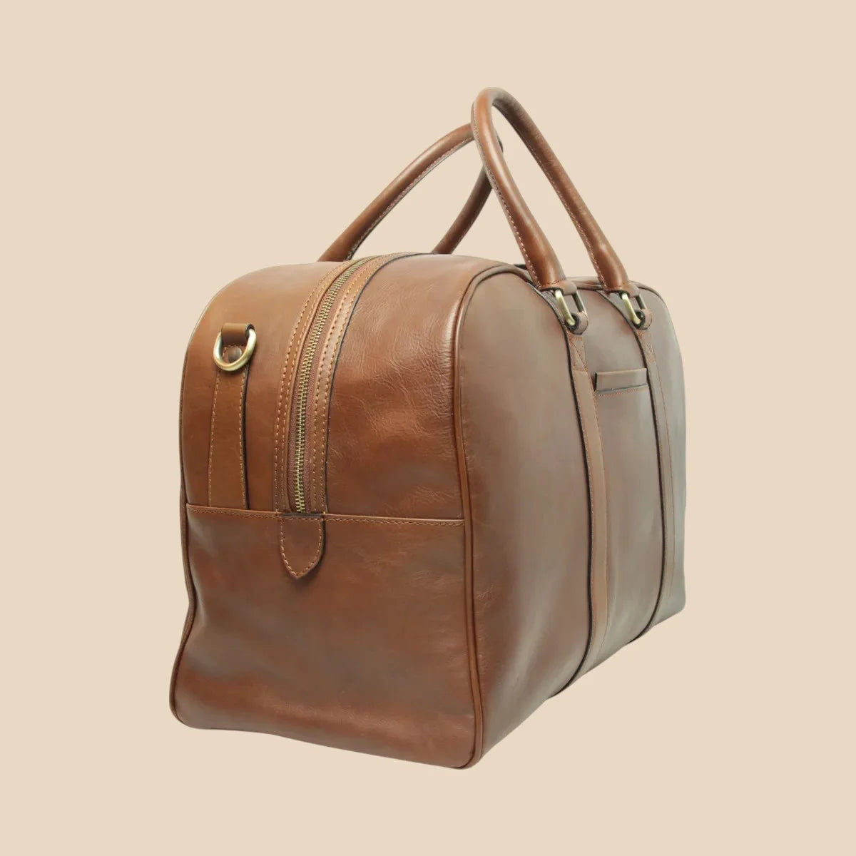 Soft Calfskin Leather Travel Bag - Image 6 | Bufalo d'Oro