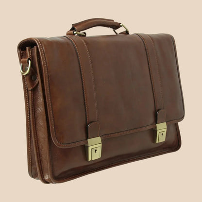 Calfskin Leather Briefcase - Image 45 | Bufalo d'Oro