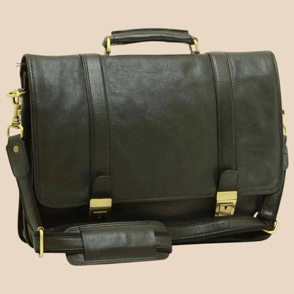 Calfskin Leather Briefcase - Image 24 | Bufalo d'Oro